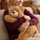 Mewaii® 5lbs Brown Bear Weighted Stuffed Animal – Microwavable Plush Heating Pad for Removable Inner Pad, Best Gift Kids & Adults