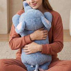 MeWaii® 5lbs Elephant Weighted Stuffed Animal – Microwavable Plush Heating Pad for Removable Inner Pad, Relaxing Best Gift