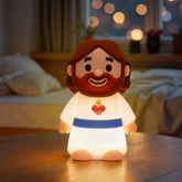 MeWaii® Jesus Peaceful Spiritual Silicone Squishy Night Light Prayer Corner Holy Figure Lamp for Perfect Gift