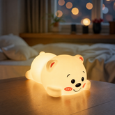Chubby Bear Silicone Squishy Night Light Adorable LED Lamp Perfect Gift