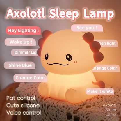 Axolotl Adorable Squishy Silicone Soft Night Light Lamp Best Gift for Girls Kids