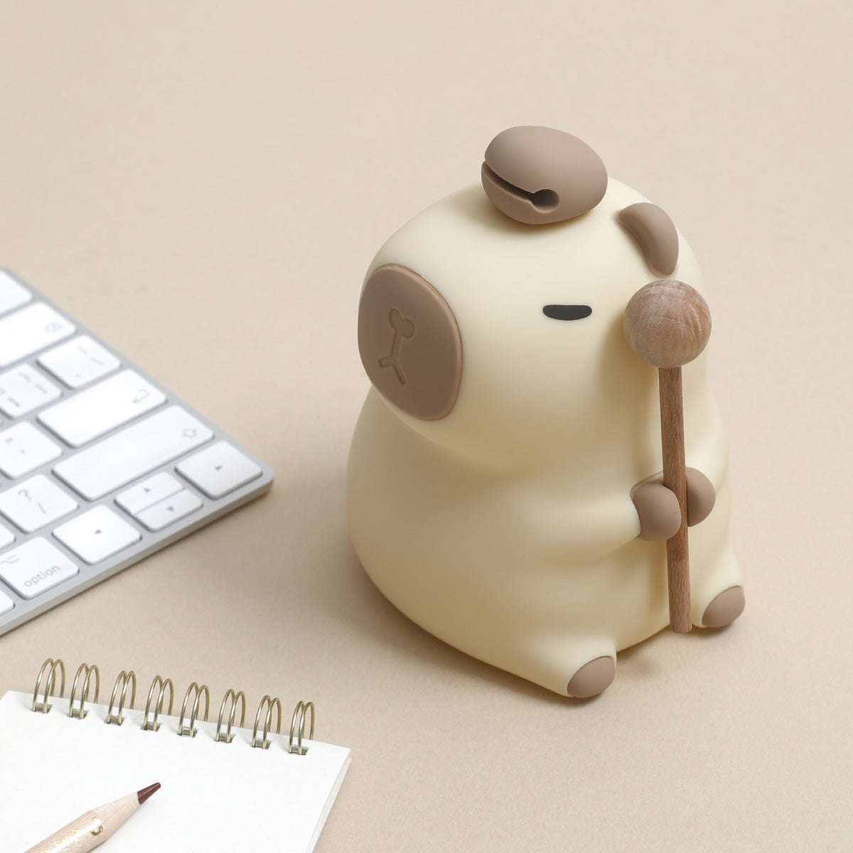 Veilleuse en silicone souple en forme de fleur de Capybara – Cadeau idéal pour les enfants et les filles