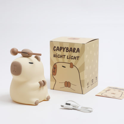 Veilleuse en silicone souple en forme de fleur de Capybara – Cadeau idéal pour les enfants et les filles