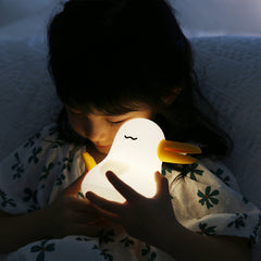 Squishy Silikon-Schlafente, LED-Nachtlicht – perfektes Geschenk für Kinder und Mädchen