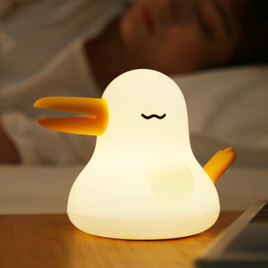 Squishy Silikon-Schlafente, LED-Nachtlicht – perfektes Geschenk für Kinder und Mädchen