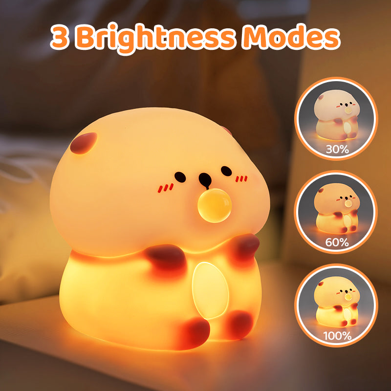 Squishy Silikon Baby Otter LED-Nachtlicht - Perfektes Geschenk für Kinder und Mädchen