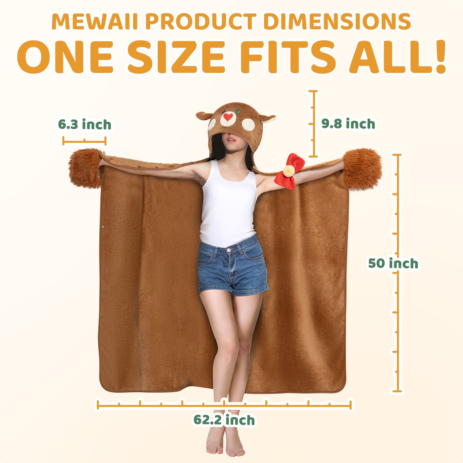 MeWaii Christmas Reindeer Wearable Blanket Hoodie Ultra Soft Oversized Cozy Blanket for Cozy Cuddles & Relaxing Moments