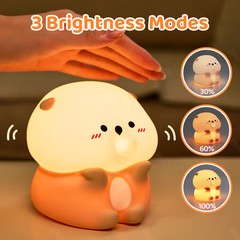 Otter Bubble Blowing Baby Squishy Silicone Night Light Soft Glow Adorable Funny Perfect for Gift