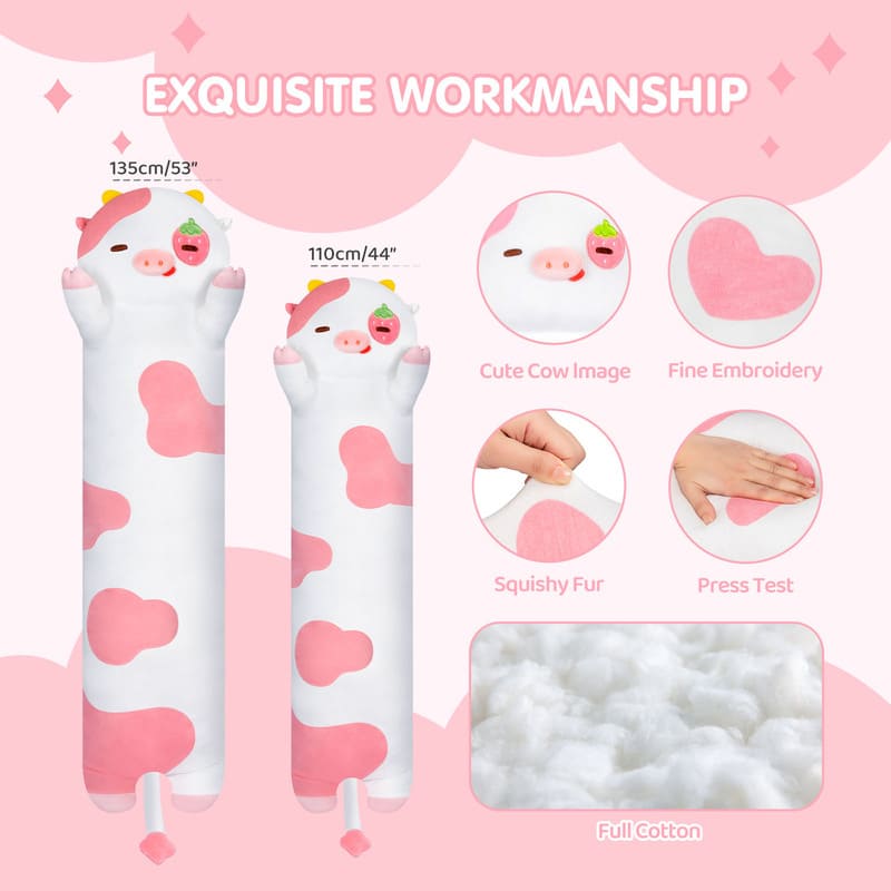MeWaii® Original Design New Upgraded Berry Cow Stuffed Animal Kawaii Plush Pillow Squishy Toy