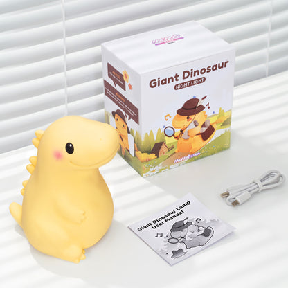 MeWaii® Squishy Silikon Smiley Riesen Dinosaurier LED Nachtlicht - Perfektes Geschenk für Kinder und Mädchen
