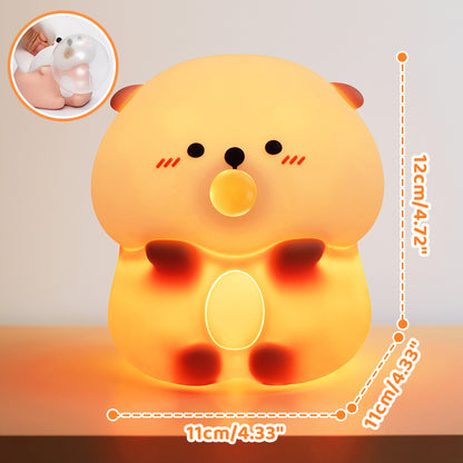 Squishy Silikon Baby Otter LED-Nachtlicht - Perfektes Geschenk für Kinder und Mädchen