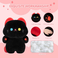 MeWaii® Devil Kitten Black Kawaii Plush Pillow Squish Toy