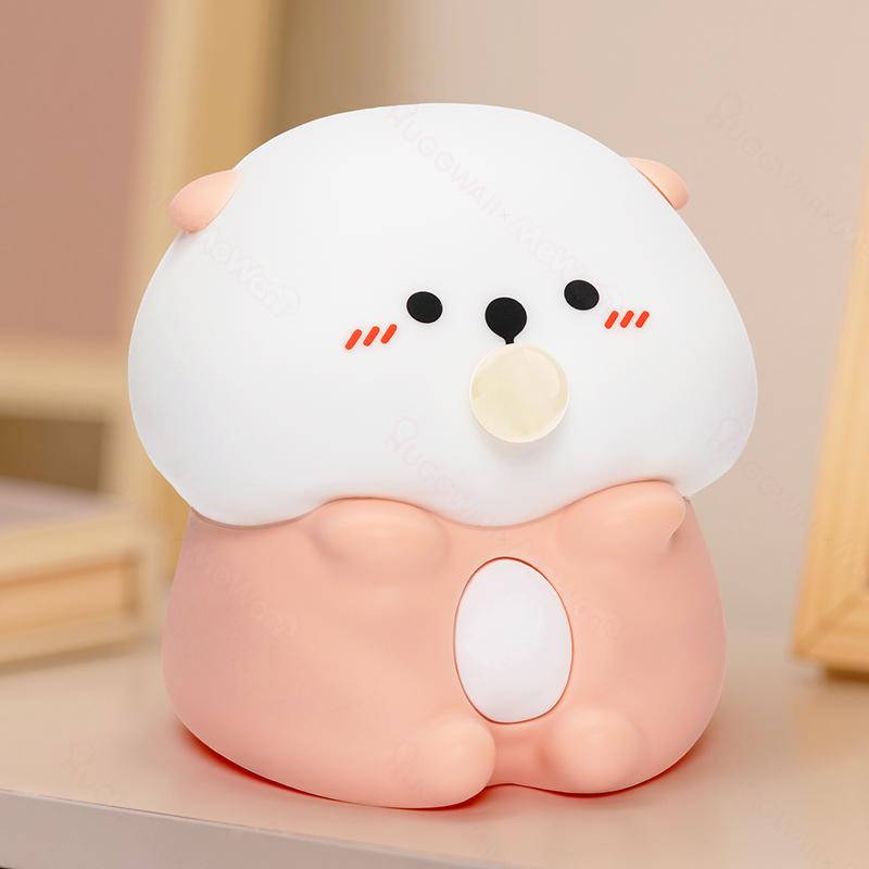 Otter Bubble Blowing Baby Squishy Silicone Night Light Soft Glow Adorable Funny Perfect for Gift