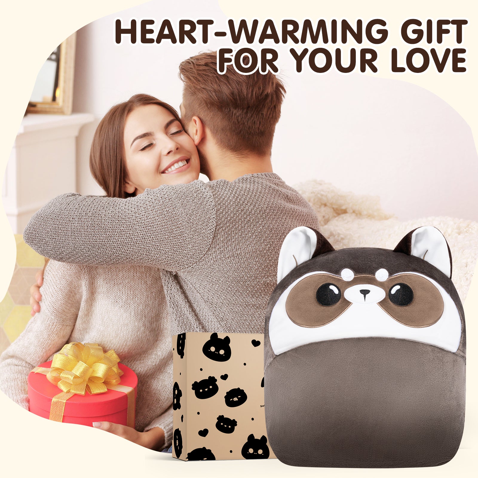 MeWaii Raccoon Wearable Blanket Hoodie Ultra Soft Oversized Cozy Blanket for Cozy Cuddles & Relaxing Moments