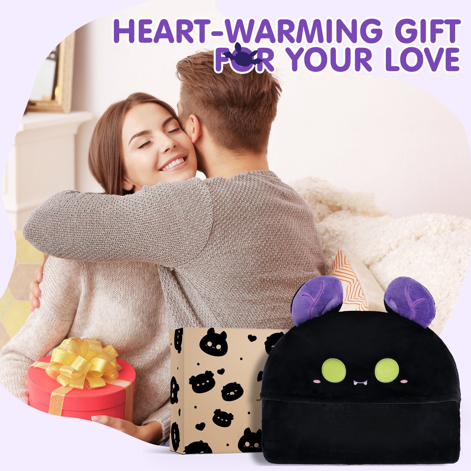 MeWaii Dark Bat Wearable Blanket Hoodie Ultra Soft Oversized Cozy Blanket for Cozy Cuddles & Relaxing Moments