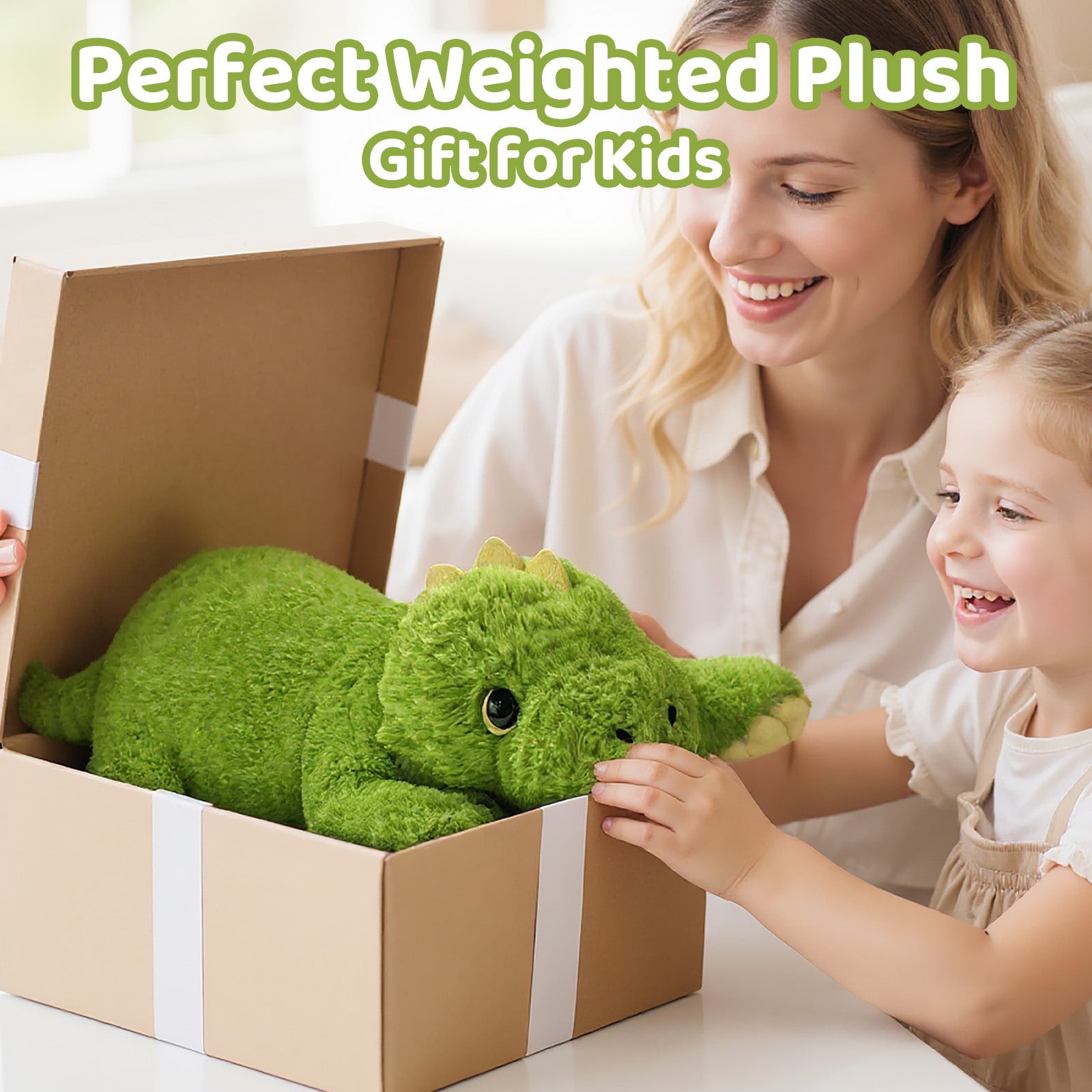 MeWaii® Dinosaur Weighted Stuffed Animal with Microwavable Heating Pad