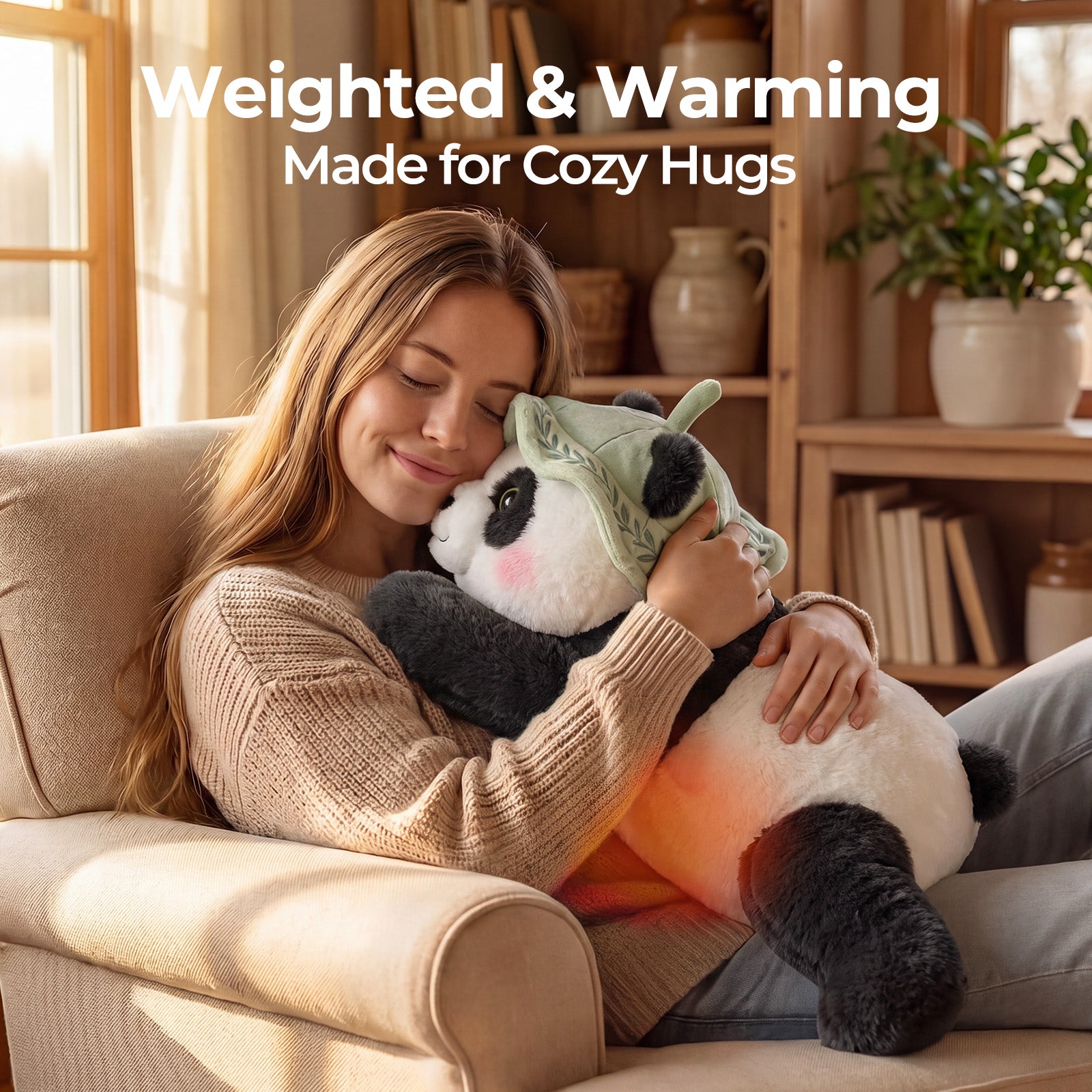 MeWaii® Panda Weighted Stuffed Animal with Microwavable Heating Pad