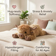 Highland Cow Weighted Stuffed Animal with Microwavable Heating Pad
