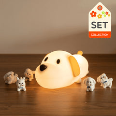 Puppy Adorable Light with Miniature Figurine: Perfect Gift & Home Decor
