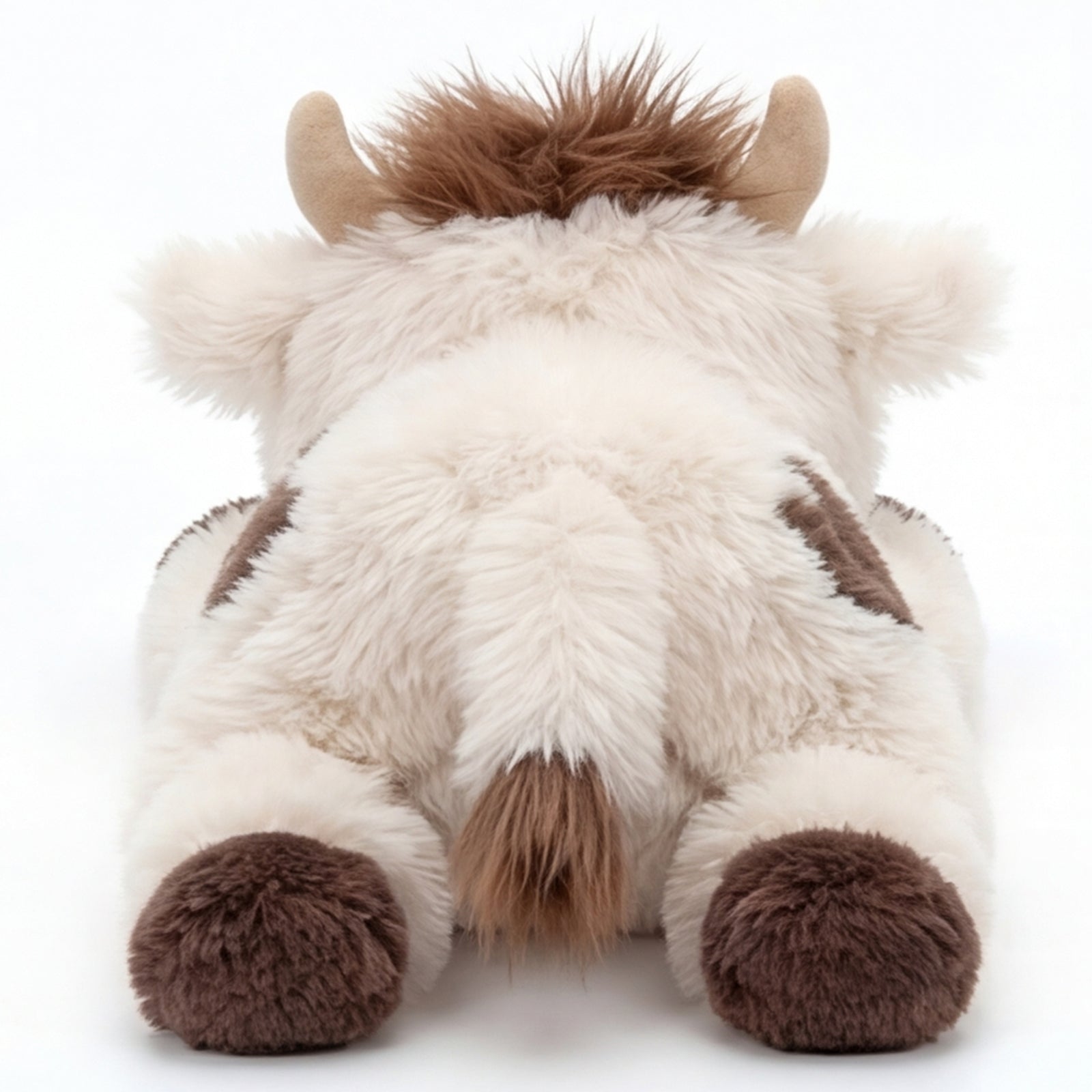 MeWaii® Brown Cow Fuzzy Long Haired Weighted Stuffed Animal