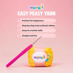MeWaii®Crochet Kitten Crochet Kit for Beginners with Easy Peasy Yarn