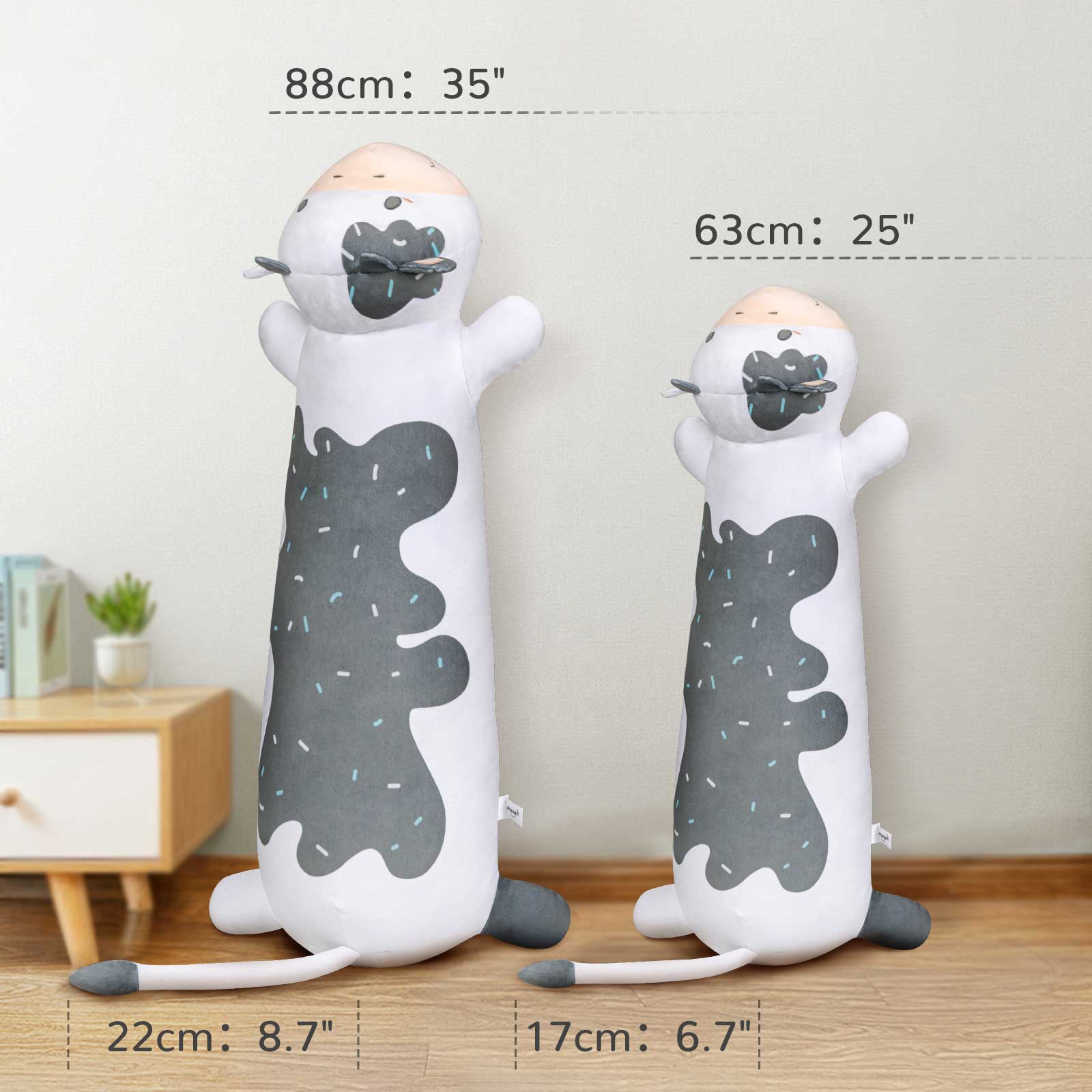 MeWaii® Pearl the Cow Stuffed Animal Kawaii Plush Body Pillow Squishy