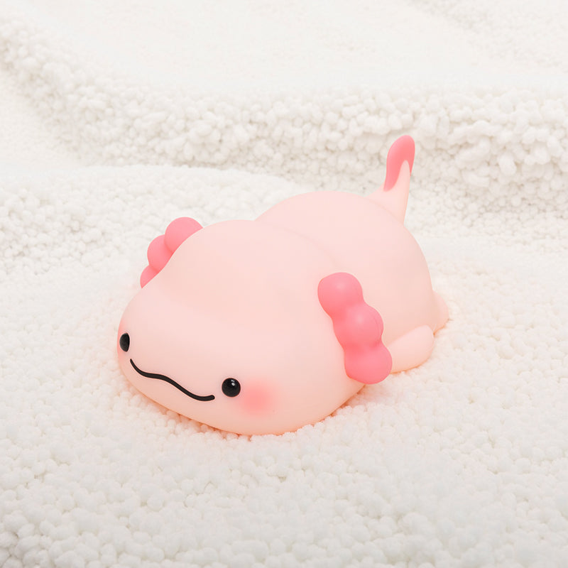 Veilleuse LED en silicone souple en forme d'axolotl paresseux - Cadeau idéal pour les enfants et les filles