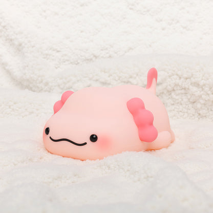 Veilleuse LED en silicone souple en forme d'axolotl paresseux - Cadeau idéal pour les enfants et les filles
