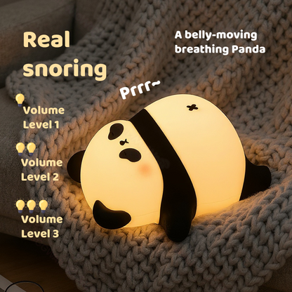 Napping Panda Breathing Squishy Silicone Companion Sound LED Night Light Perfect Gift