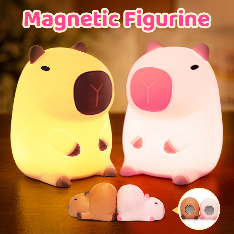 MeWaii® Capybara Full of Capy Squishy Night Light Figurines Adorable Set DIY Desk Collection Perfect Gift