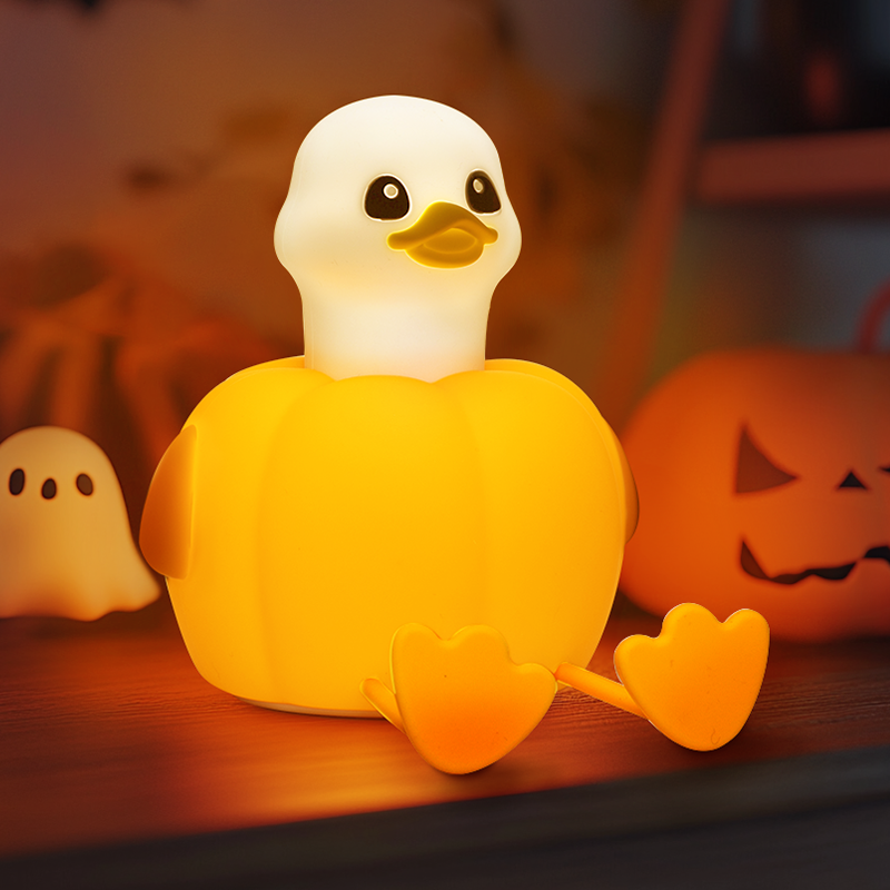 Veilleuse en forme de canard citrouille MeWaii, cadeau de sommeil coloré