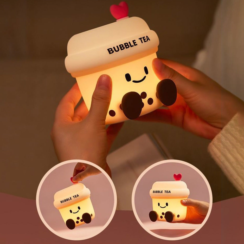 Veilleuse LED en silicone en forme de café – Cadeau idéal pour les enfants et les filles
