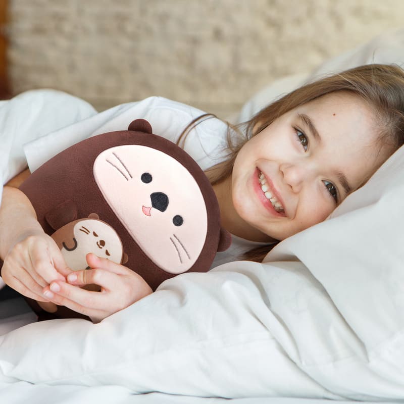 MeWaii® Stuffed Animal Kawaii Otter Plush Pillow Squishy Toy With Hoodie
