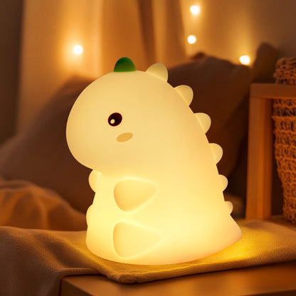 MeWaii® Squishy Silikon-Dinosaurier-LED-Nachtlicht – perfektes Geschenk für Kinder und Mädchen