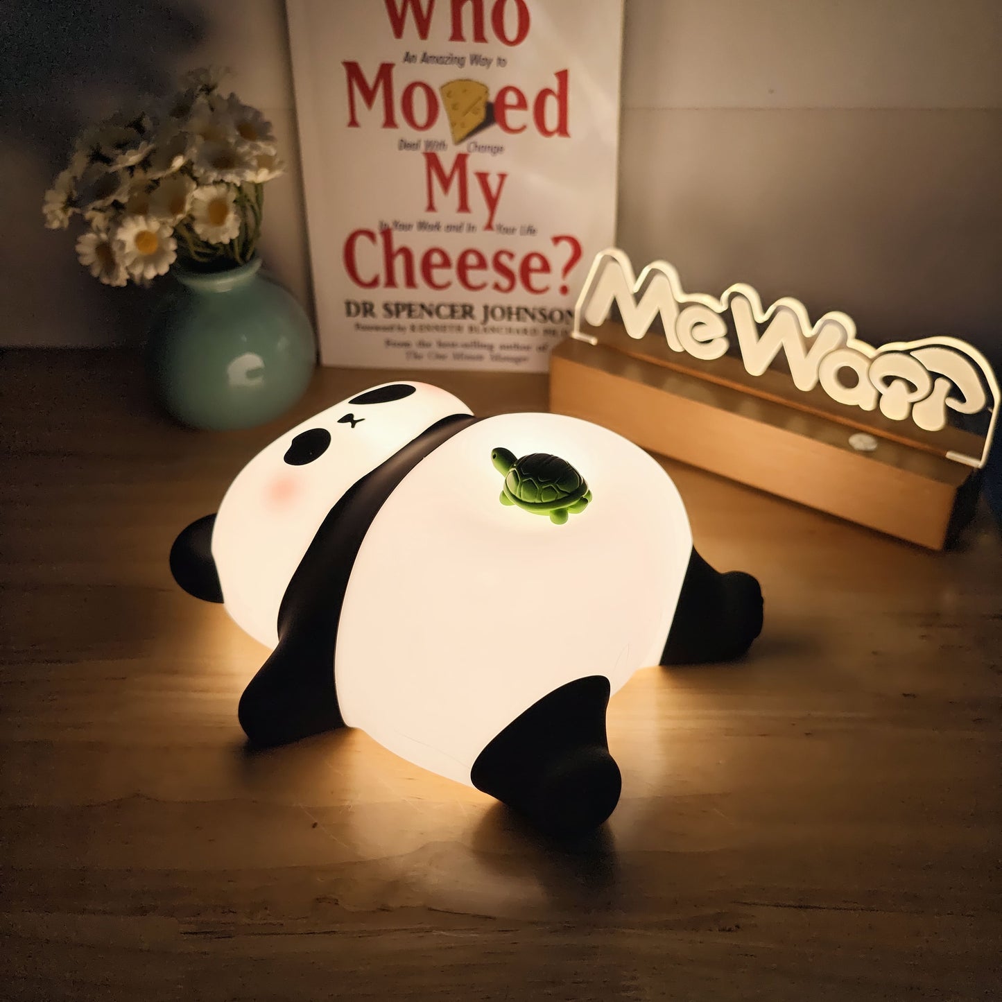 Napping Panda Breathing Squishy Silicone Companion Sound LED Night Light Perfect Gift