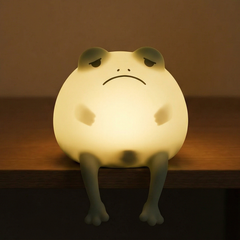 Sad Frog Silicone Squishy Night Light Cute Sitting LED Lamp Perfect Gift