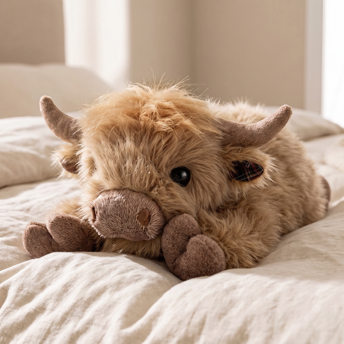 Highland Cow Weighted Stuffed Animal with Microwavable Heating Pad