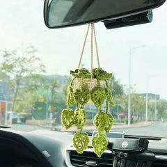 MeWaii® Handmade Crochet Flowers and Potted Plants Car Hanging