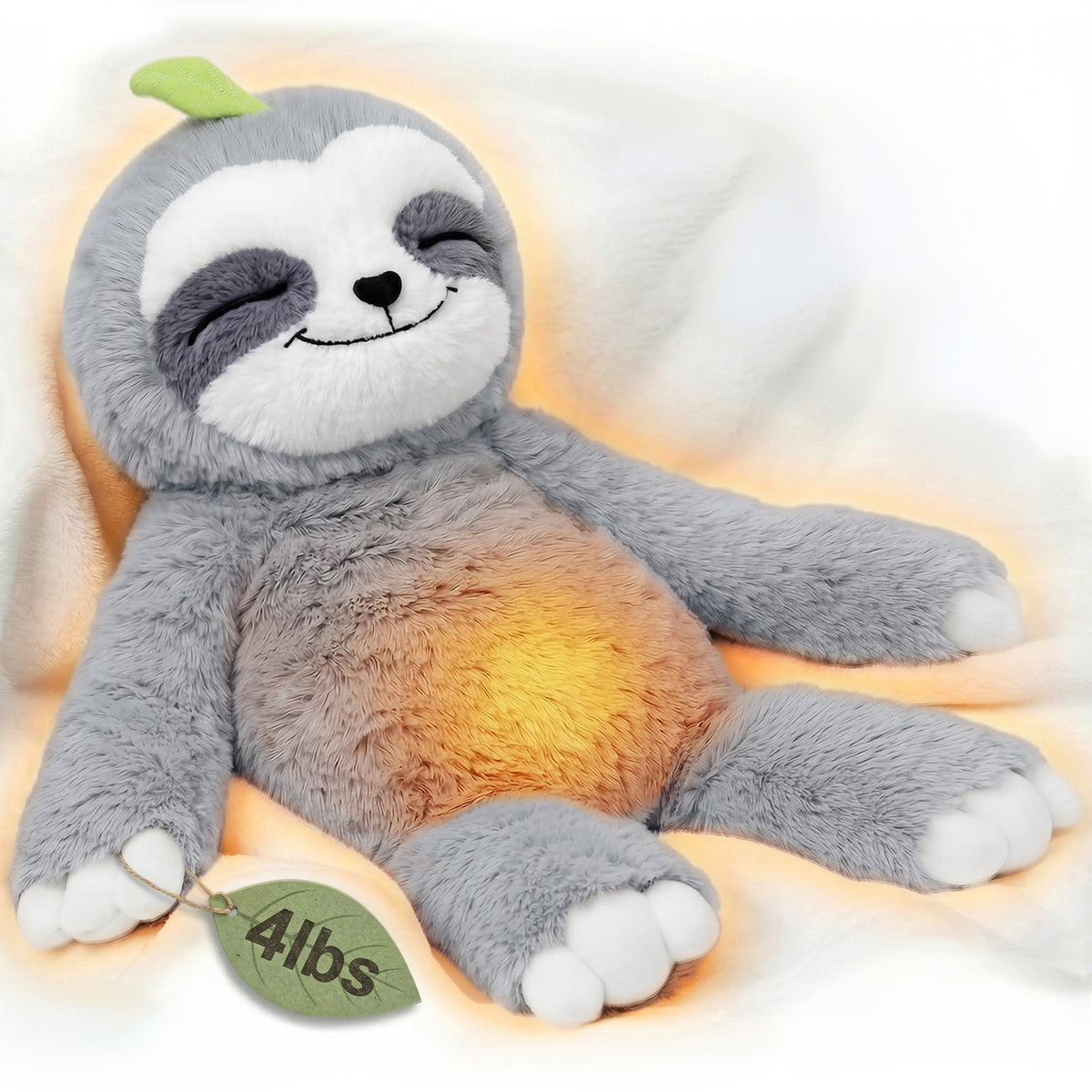 MeWaii® 4lbs Sitting Sloth Weighted Stuffed Animal – Removable Inner Pad, Cozy Gift for Kids & Adults