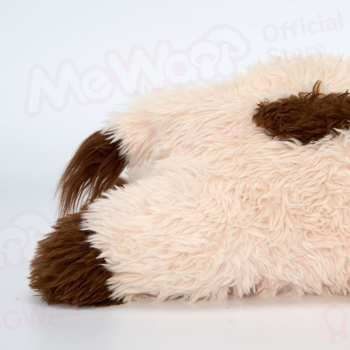 MeWaii® Brown Cow Fuzzy Long Haired Weighted Stuffed Animal with Microwavable Heating Pad