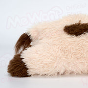 MeWaii® Brown Cow Fuzzy Long Haired Weighted Stuffed Animal with Microwavable Heating Pad