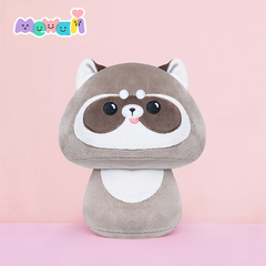 MeWaii® Mushroom Family Cute Raccon Kawaii Plush Pillow Squish Toy