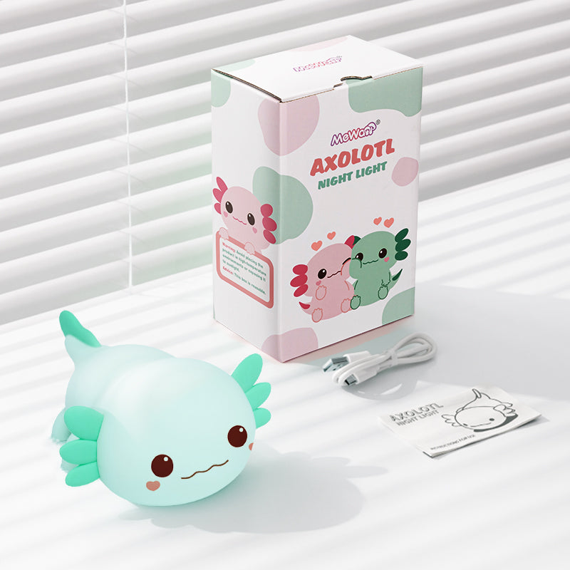MeWaii® Green Axolotl Cute Squishy Night Light - Perfect Gift
