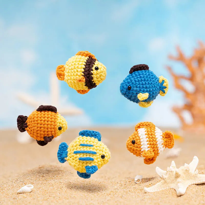 MeWaii® Crochet Original Designed Animal Crochet Kit for Beginners with Easy Peasy Yarn