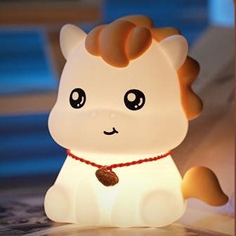 Little Pony Silicone Squishy Night Light Cute Sitting LED Lamp Perfect Gift