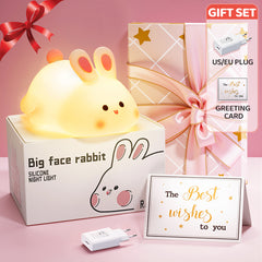 Cute Rabbit LED Squishy Tap Tap Night Light Lamp