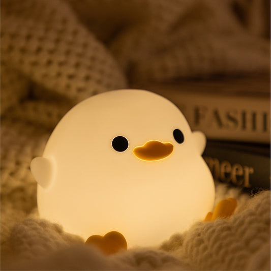 Cute Duck LED Squishy Night Light For Gift USB Rechargeable Duck Lamp