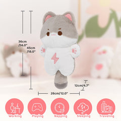 MeWaii® Kitten Gray Kawaii Plush Pillow Squish Toy
