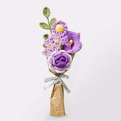 MeWaii® Handmade Crochet Sunflower and Rose Bouquet For Mother's Day Gift