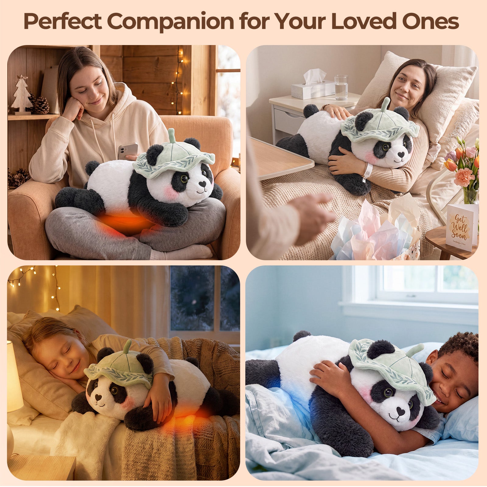 MeWaii® Panda Weighted Stuffed Animal with Microwavable Heating Pad